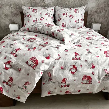 Povlečení Bavlněné povlečení Skřítci Zapínání: zip, Velikost polštáře: 50x70, Velikost přikrývky: 140x260