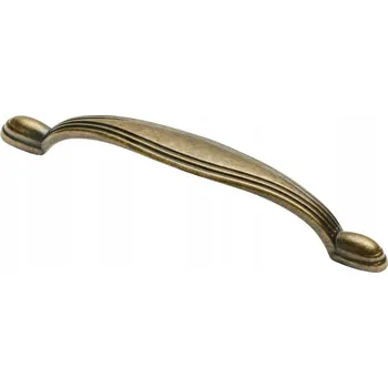 Nábytkové kování Nábytková úchytka GTV 10, C=96 mm, L=120 mm, staromosaz UZ-10-096-N04