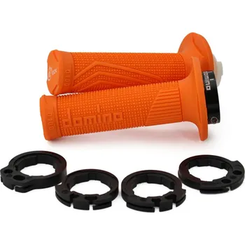 Chránič řídítek pro čtyřkolku Gripy LOCK-ON D100 (offroad) délka 125/130 mm (4 vačky), DOMINO (oranžové)