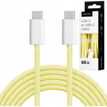 Datový kabel Kabel Kruger&Matz USB-C - USB-C 1,5 m žlutý