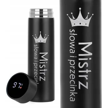 Termoska Termoska Smart LED Černá Termo Dárek Ke Dni Učitelů Mistr Slova