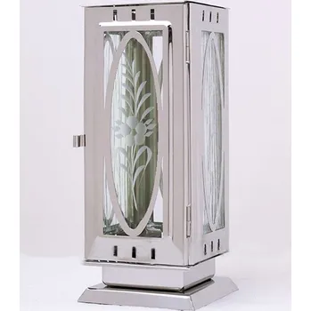 Smuteční dekorace Hřbitovní lampa velká s oválem (Nerezová hřbitovní lampa)