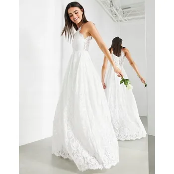 Dámské šaty ASO EDITION svatební šaty bez rukávů, délka až na zem, velikost 34