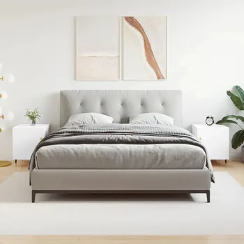 Noční stolek VidaXL Noční stolky, 2 ks, bílé, 40x40x50 cm