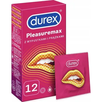Kondom Durex PLEASUREMAX kondomy s výstupky a vroubky pro stimulaci, 12 ks