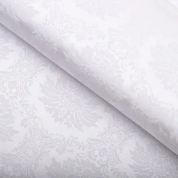 Dekorační látka Monako PM-122 Zámecký vzor bílý - šířka 320 cm