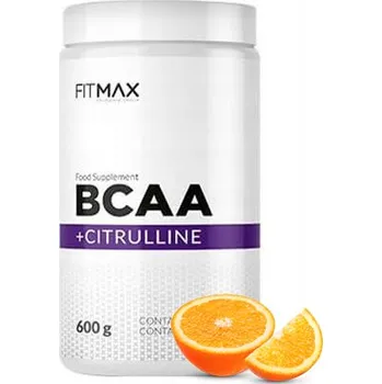 Aminokyselina FITMAX BCAA + CITRULLINE 600G AMINOKYSELINY S ROZVĚTVENÝM ŘETĚZCEM CITRULIN POMERANČ