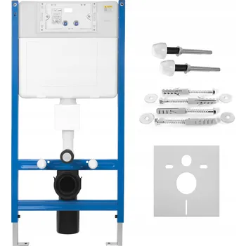 WC sada REA PODOMÍTKOVÁ NÁDRŽKA WC K011A-Q + TLAČÍTKO T BRUSH GOLD