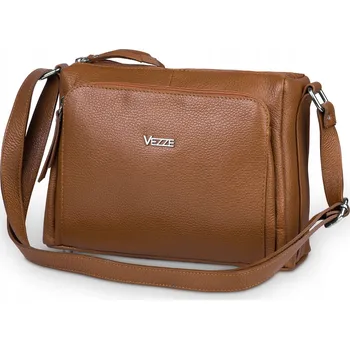 Kabelka Vezze kabelka z pravé lícové kůže hnědá