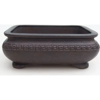 Květináč Keramická bonsai miska 14,5 x 10 x 5,5 cm hnědookrová