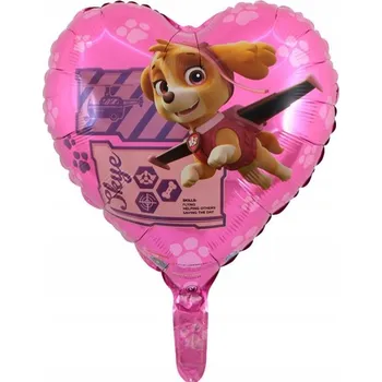Balónek Fóliový balónek SKY, Tlapková patrola srdce růžové 18"