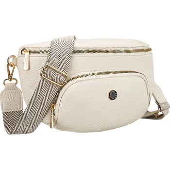 Ledvinka dámská ekokožená taška se zipem ledvinka Barva: Béžová