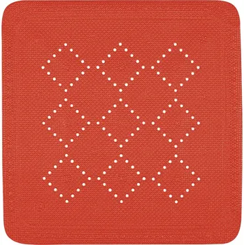 Protiskluzová podložka Spirella protiskluzová podložka do sprchy ALASKA, červená, PVC, 55 x 55 cm