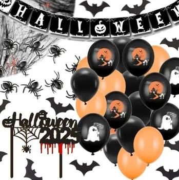 Party dekorace HALLOWEENSKÁ DEKORACE - VELKÁ SADA 43 DÍLŮ - STRAŠIDELNÁ ATMOSFÉRA