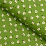 PVC ubrus Kopretinky na zeleném PV-172 - metráž š. 140 cm