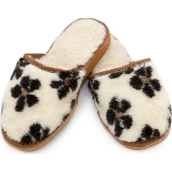 Dámské pantofle Dámské zateplené papuče kytky 37