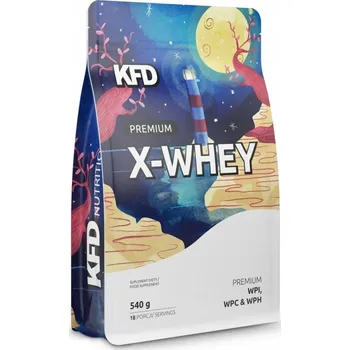 Protein KFD PREMIUM BÍLKOVINY X-WHEY SMĚS PROTEINŮ WPI, WPC, WPH 540G BÍLÁ ČOKOLÁDA