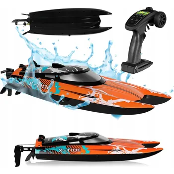 RC model auta Motorový člun Loď na dálkové ovládání s ovladačem Overmax X-Tide 25 km/h, dosah 100 m, výdrž 17 min
