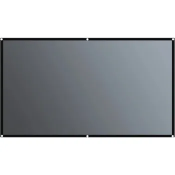 Projektor Látkové projekční plátno 100" 16:9 221x125 cm Kovová šedá clona Reflexní protisvětelné HD 1080 4K ULTRA HD Domácí kino Kontrastní obraz