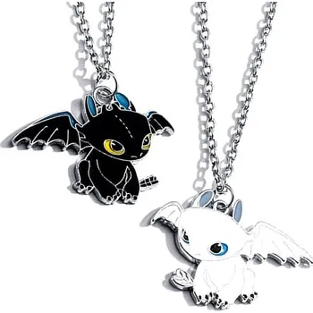 Náhrdelník Camerazar Náhrdelník pro přátele s draky 2 v 1