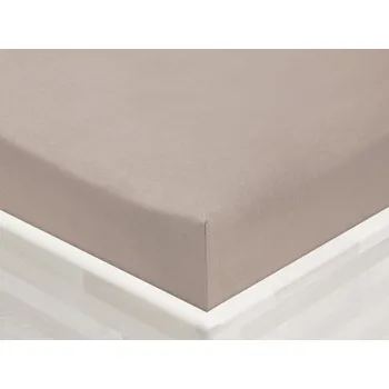 Prostěradlo Jersey napínací prostěradlo JR-027 Šedohnědé 160 x 200 - výška 20 cm
