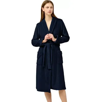 Dámský župan Dámský stylový fleecový župan Vamp 23361 blue velikost XXL