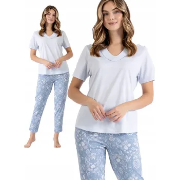 Dámské noční prádlo Leveza dámské pyžamo bavlna modré barvy, velikost XXL