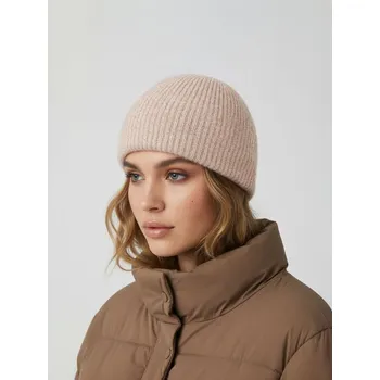 Čepice Sinsay - Čepice z žebrovaného úpletu - béžová - 760FG-08M - 760FG-08M-ONE