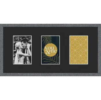 Digitální fotorámeček Styler, Rámeček na 3 fotografie Kyoto s černou paspartou 23 x 46 cm šedý - Formadore