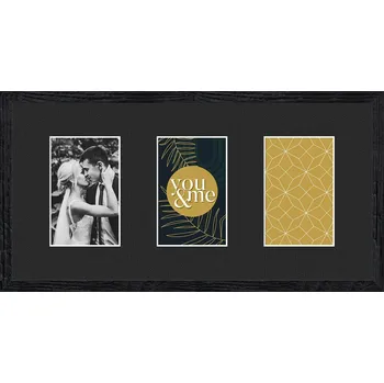 Digitální fotorámeček Styler, Rámeček na 3 fotografie Kyoto s černou paspartou 23 x 46 cm černý - Formadore