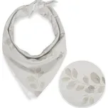 Bavlněný šátek Sandra SA-681 Eukalyptové listy na světlém pastelově zeleném 70 x 70 cm