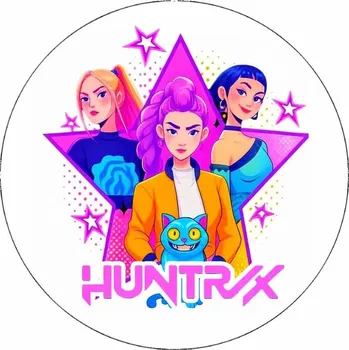 Jedlý papír na dort kulatý 19,5 cm, KPop Demon Hunters