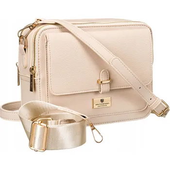 Kabelka Béžová taška kabelka přes rameno Peterson eko kůže