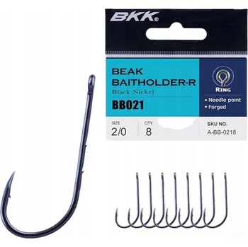 Rybářský háček Háčky na zem s protihrotem BKK Beak Baitholder-R 9 ks