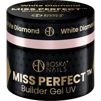Lak na nehty Stavební gel UV na nehty Miss Perfect White Diamond Boska Nails 5 ml