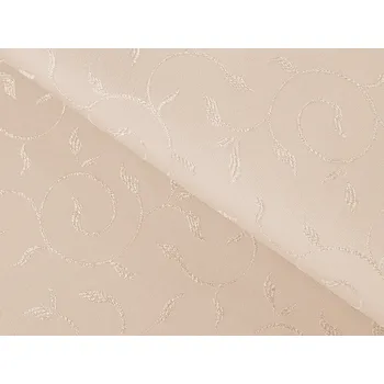 Teflonová látka na ubrusy TF-025 Pnoucí lístky - béžová - šířka 160 cm