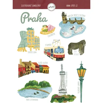 Samolepící dekorace ePipí Arch samolepek A6 - Praha