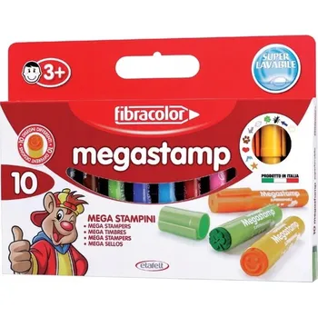 Vícebarevné Popisovače fixy s razítky na Fibracolor 10 ks