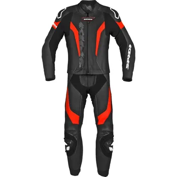 Moto kombinéza Jednodílná kombinéza LASER TOURING (černá/fluo červená, vel. 56)