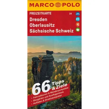 MARCO POLO Freizeitkarte 24 Dresden, Oberlausitz, Sachsische Schweiz 1:100.000. 1:100`000 Kolektiv autorů