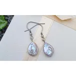 Perlové náušnice šedé říční coin perly na chirurgické oceli hand made