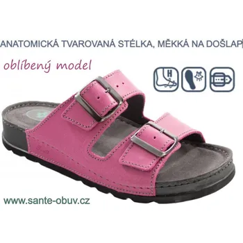 Dámská zdravotní obuv SANTÉ N/211/1/O75/CP FIALOVÁ zdravotní pantofel , fialová - 41