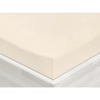 Prostěradlo Jersey napínací prostěradlo JR-002 Smetanové 90 x 220 - výška 20 cm