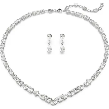Šperk Náhrdelník a náušnice Swarovski MESMERA 5674306 stříbrná SLV, vel. ONE SIZE