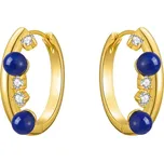 JAY Náušnice s lapis lazuli a zirkony Aurelia JAY-0186-ZS61240 Modrá