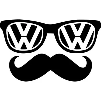Samolepicí dekorace na vozidlo Samolepka VW brýle na auto a motorku, tuning nálepka (5981)