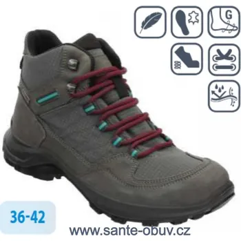 Dámská zdravotní obuv SANTÉ IC/858908 ANTRACIT vych. obuv vel.36-42, --- - 38