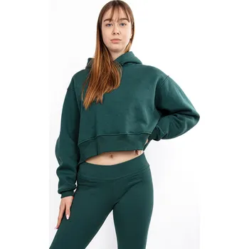 Dámská mikina Krátká dámská mikina s kapucí DK-K-B11 Barva: Zelená, Velikost: M