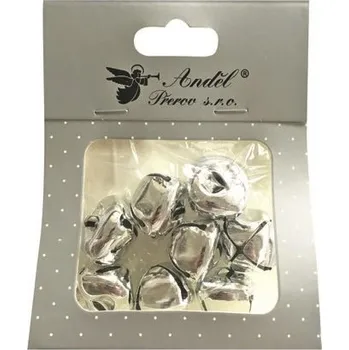 Rolničky stříbrné 2,5 cm, 8 ks