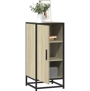 Komoda Komoda, 1 dvířka, dřevo, kov, dub sonoma, černá, TEYO TYP 10